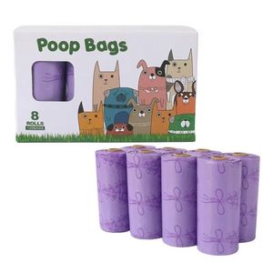 Nouveaux sacs à déjections canines biodégradables, sacs à déchets pour animaux de compagnie compostables et écologiques, fournitures de nettoyage pour animaux de compagnie en plein air, logo personnalisé - Product Image 6