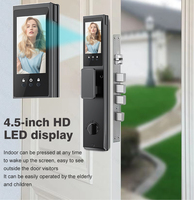Cerradura Digital Wifi Tuya, Cerradura Inteligente para Puerta Exterior con Cámara, Huella Dactilar y Huella de Palma