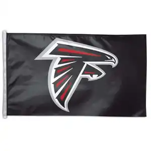 Bandera de los Falcons, equipo deportivo personalizado, barato, 3x5 pies, con arandelas