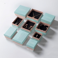 Vente en gros logo personnalisé écologique luxe unique papier Bracelet boucles d'oreilles collier anneau cadeau boîtes à bijoux rigides