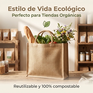 Bolsa de Yute Resistente para Actividades al Aire Libre, Diseño Práctico para Picnic y Paseos en la Playa, Acepta Personalizaciones - Product Image 4