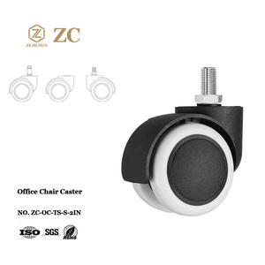 Fabrik Großhandel 2 Zoll 50mm PU Lenk rollen Hochleistungs-Gewindes tiel für Küche Schlafzimmer Bürostuhl Wohnzimmer Esszimmer - Product Image 1