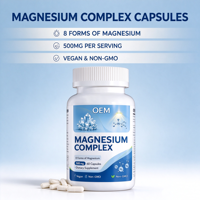 Capsules de Magnésium Complexe en Gros OEM, 60 Comprimés, 500mg, Compléments Alimentaires