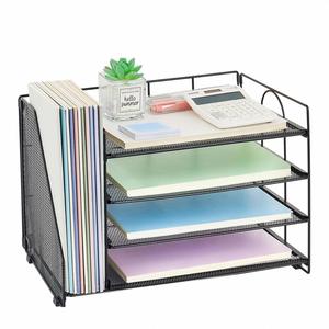 Metal Mesh Office <b>File</b> Organizer with Magazine Holder Desk Organizer - Product Image 2