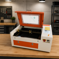 Graveur laser CO2 de bureau 3040 pour souvenirs en bois, mini-machine de gravure laser CNC refroidie par eau avec système de contrôle M2