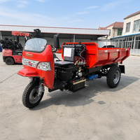 Camion à benne basculante diesel à 3 roues, 3000 kg, tricycle minier, benne basculante à haute garde au sol pour le transport de marchandises hors route et sur routes rurales difficiles