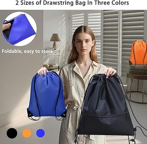 <b>Drawstring</b> <b>Backpack</b> Bulk String Waterproof <b>Backpack</b> Fashion <b>Drawstring</b> Bags Cinch Bag Eco-friendly for Men Women Gym 14 Colors - Product Image 4