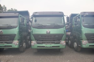 <span class=keywords><strong>Camion</strong></span> à benne basculante A7 8x4 RHD avec norme d'émission Euro 6 à direction gauche couleur <span class=keywords><strong>militaire</strong></span> utilisée et à prix réduit en Chine - Product Image 3
