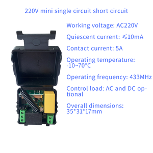 433MHz doppio trasmettitore <span class=keywords><strong>RF</strong></span> Kit di controllo remoto codice di apprendimento per tende di luce per uso domestico e funzione automatica del Garage - Product Image 2