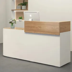 Высококачественная Экологичная запеченная живопись, белый стол для представительского стола, стойка для стойки, стол со светодиодным светом