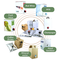 Distributeur de liquide de boisson de luxe imprimé personnalisé 15L 20L vin café bavoir aseptique sac dans une boîte boîte de papier de café infusé à froid avec valve
