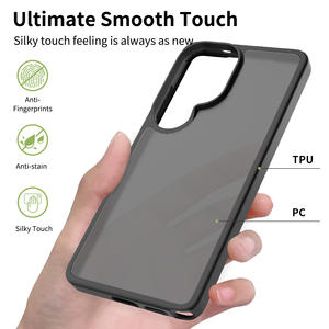 Coque de téléphone transparente givrée effet peau, étui de téléphone 2 en 1 en TPU et PC pour <span class=keywords><strong>Samsung</strong></span> S26 ultra S25 Fe S24 Plus - Product Image 2