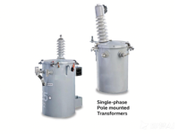 Transformateur de distribution monophasé immergé dans l'huile, norme ANSI, 50 kVA, 13,2 kV, 240 V, monté sur poteau, pour réseau d'énergie