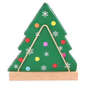 Serviettes <span class=keywords><strong>de</strong></span> table personnalisées découpées à l'emporte-pièce Arbres <span class=keywords><strong>de</strong></span> Noël Serviettes <span class=keywords><strong>de</strong></span> table imprimées à 3 plis <span class=keywords><strong>en</strong></span> <span class=keywords><strong>papier</strong></span> pour fête et rassemblement - Product Image 1