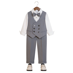 Set di <span class=keywords><strong>Abbigliamento</strong></span> Estivo per Bambini in Cotone a Righe, Camicia e Pantaloni, Stile Europeo, 2 Pezzi, BS002 - Product Image 6