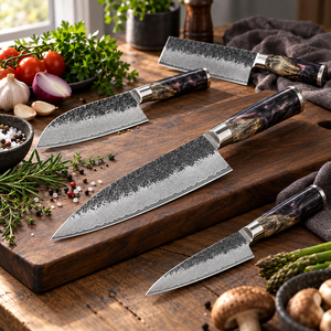Cuchillo de Cocina Estilo Japonés al por Mayor con Hoja Estampada y Funda Protectora, OEM ODM, Logotipo Personalizado, Embalaje - Product Image 4
