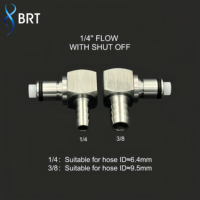 Muestra Gratuita de Conector de Codo de 90 Grados con Válvula, Accesorios de Tubería de Cobre, Conector Macho de 1/4'', Acoplamiento Hidráulico Rápido