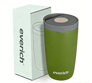 Mug à café isotherme en acier inoxydable Everich ODM 350 ml avec couvercle à pression, sans BPA, anti-fuite, idéal pour <span class=keywords><strong>le</strong></span> bureau et les déplacements - Product Image 1