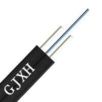 Cable de Fibra Óptica Aéreo para Interiores y Exteriores, Tipo GJXH, Monomodo G652D/G657A1, 4 Núcleos, Revestimiento LSZH, Marca ShengTang