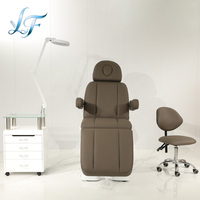 Table de massage professionnelle électrique à 3 moteurs pour technicien en cils, moderne, marron, réglable