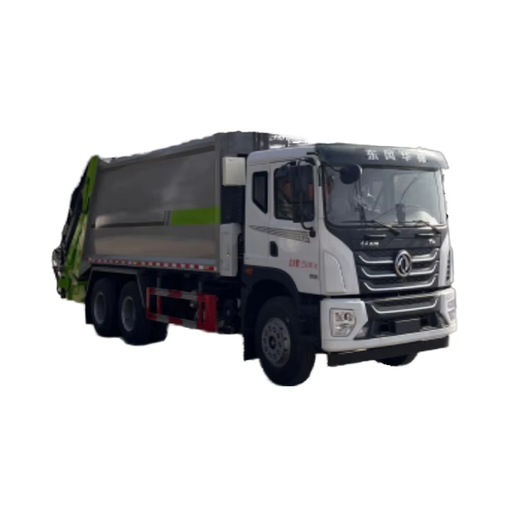 Dongfeng Huashen, 25 тонн, 6x4, ручной двигатель для компримированного мусора, городской бытовой мусоросборник, для продажи