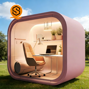 Cabines <span class=keywords><strong>de</strong></span> bureau insonorisées au design minimaliste en alliage d'aluminium moderne, bâtiments <span class=keywords><strong>de</strong></span> bureaux préfabriqués, ateliers, <span class=keywords><strong>salle</strong></span> <span class=keywords><strong>de</strong></span> <span class=keywords><strong>bain</strong></span> extérieure - Product Image 2