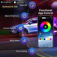 Haute qualité IP68 étanche faible lueur voiture underglow RGB LED voiture sous lueur 6 pièces chassant le Kit de lumière underglow pour voiture SUV camion