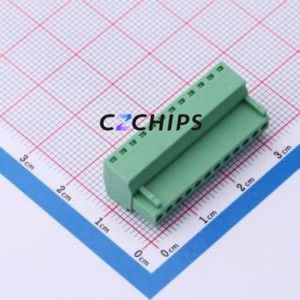 MX2EDGK-2.54-12P-GN01-Cu-Y-A Plug-in Terminal Block P=2.54mm Connector Male Plug 2.54mm Green 12P - Product Image 2