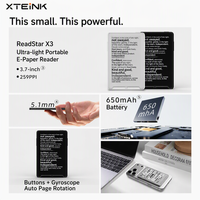 Liseur électronique XTEINK X3 Mini avec écran E-Ink de 3,7 pouces, ultra léger (58 g), lecteur de livres électroniques magnétique de poche pour téléphone portable, fixation au dos