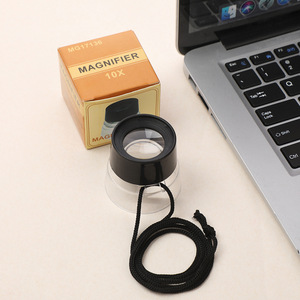 Loupe ronde 10x, diamètre de lentille PMMA 30 mm, cadre ABS, loupe de bijoutier avec sangle pour l'observation des insectes, 28 g, garantie 1 an - Product Image 6