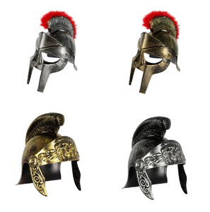 Casque Médiéval Steampunk Chevalier <span class=keywords><strong>Pirate</strong></span> Cosplay Carnaval Halloween Plastique Avec Casque De <span class=keywords><strong>Plume</strong></span> Rouge - Product Image 3