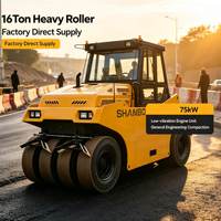 Rouleau compresseur 75 kW à faible vibration, moteur intégré, 16 tonnes, pour compactage en génie civil – Approvisionnement direct usine