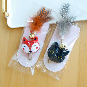 Juguetes Masticables Interactivos de Felpa Ecológicos para Gatitos, con Forma de Zorro, con Plumas y Campana, Juguete para Gatos - Product Image 3