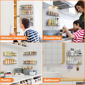 Étagères à épices debout en acier inoxydable pour réfrigérateur, quatre niveaux, résistantes à la chaleur, durables, pour le rangement des épices - Product Image 6