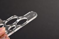 Conception de trou multi-circulaire de règle de bureau en acrylique de vente chaude pour l'étude à domicile de bureau pour dessiner des coins arrondis précis