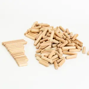 Fgvslide cheap birch 6mm, 8mm, 10mm wooden spiral grooved dowel round rod fluted wood dowel
