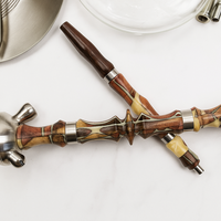 Ensemble de chicha de luxe, design moderne, finition laquée, bois écologique, verre, acier inoxydable, chicha, salon, bar, fête à domicile, cadeau