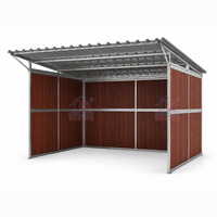 Abri portable pour chevaux en bambou et bois, enclos pour chevaux