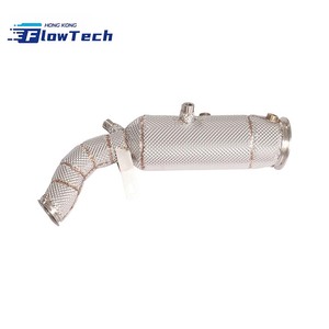 ท่อดาวน์ไปป์สแตนเลสสำหรับ Audi A4 A5 Avant B8 B8.5 B9 2.0T Turbo พร้อมแผ่นกันความร้อน - Product Image 4