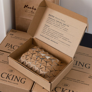 صناديق ورقية كرافت مخصصة من المصنع، كرتون شحن مموج بشريط تمزيق، صندوق بريدي ذاتي الإغلاق، صندوق تغليف كرتوني - Product Image 1