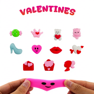 11 Estilos de Juguetes Elásticos en Forma de Corazón y Rosa, Decoración Festiva para Mostrar Amor, Corazones Lindos y Suaves, Mini Regalos para el Día de San Valentín, Juguetes para Apretar - Product Image 1