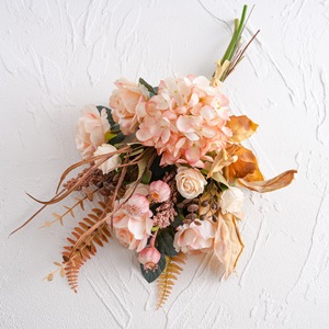 Bouquet de fleurs artificielles Evening Breeze Dream en mousse plastique et tissu, décoration de mariage, décoration murale, ameublement de maison CF02270 - Product Image 3