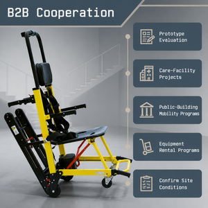 Fauteuil roulant électrique pour escalades avec transmission par chenilles, frein électromagnétique et vitesse de 8 <span class=keywords><strong>m</strong></span>ètres par seconde à point zéro - Product Image 3