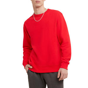 Vintage Embroidery Custom Logo Sweatshirts Long Sleeves Crewneck Pullover <b>Red</b> <b>Hoodies</b> with 3D Print ODM Supply for Autumn Season - Product Image 3