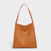 Sac fourre-tout en cuir véritable souple pour femmes, grande capacité, sac à main à bandoulière pour dames, sac de shopping simple