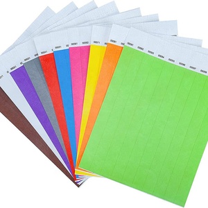 Neon Tyvek Wristbands Paper With Numbers Custom Tyvek Wristbands