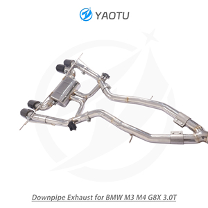 YT Valvetronic зеркальная полированная выхлопная система Catback, 304 нержавеющая сталь для Bmw G8x G80 G82 M3 M4 - Product Image 5