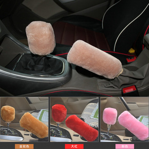 Juego de fundas de felpa para palanca de cambios y freno de mano de coche, 16 cm, lavables, para interior de automóvil - Product Image 3