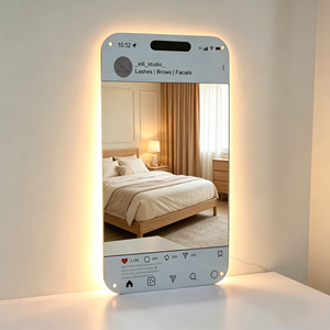 Customized Modern Acrylic Social Media-style LED <strong>Mirror</strong> with <strong>Light</strong> Backlighting Touch Sensor Switch for Living Room and Gym Area - Product Image 1