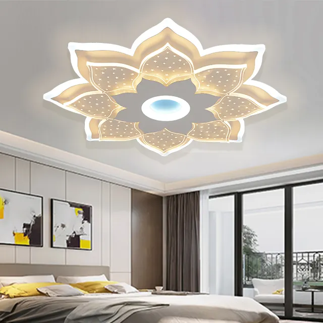 Lampu langit-langit Led, desain sederhana mewah lampu Modern peredupan Nordik rumah akrilik dalam ruangan kamar tidur ruang tamu